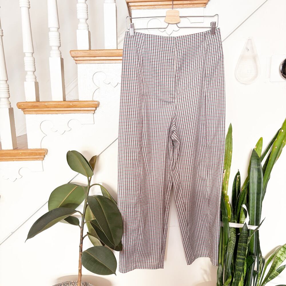 UO Urban Outfitters Saunter Carrot Trouser Pants Plaid High Waist Size 8 - Picture 2 of 8